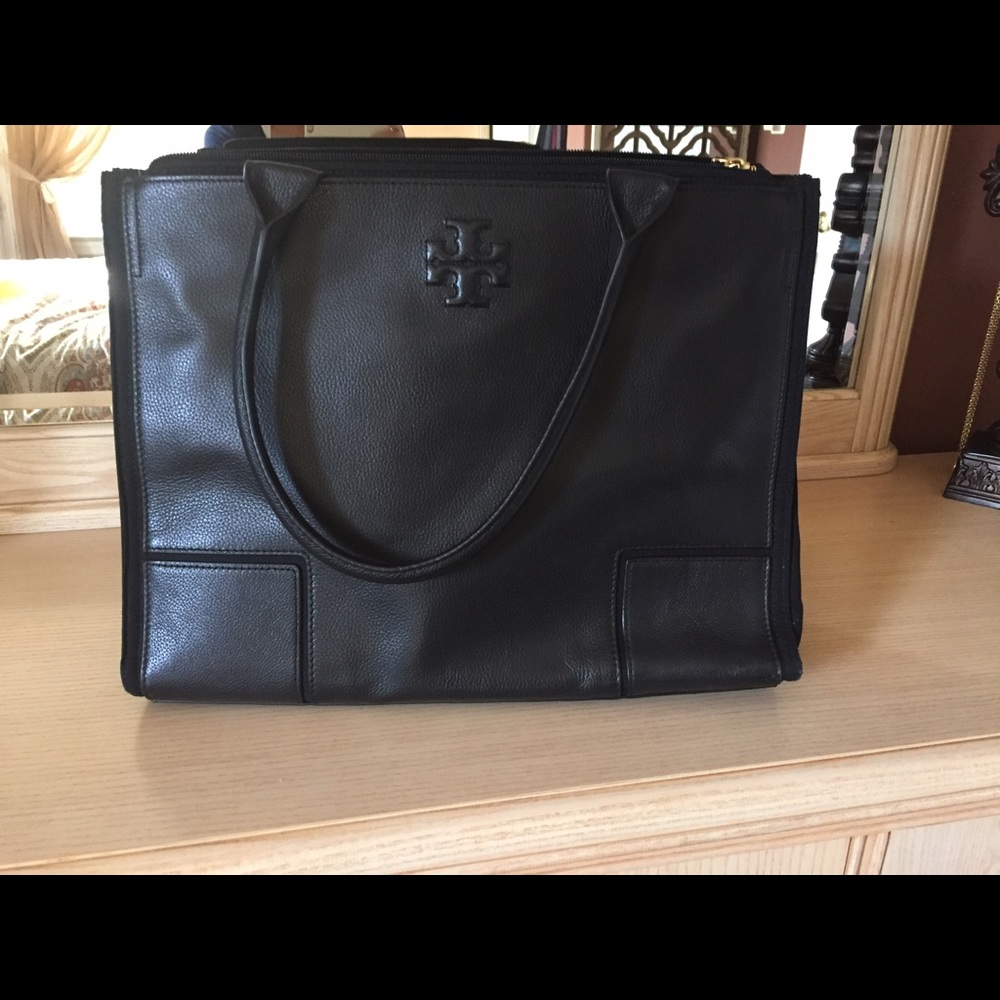 Tory Butch Ella Canvas & Leather tote